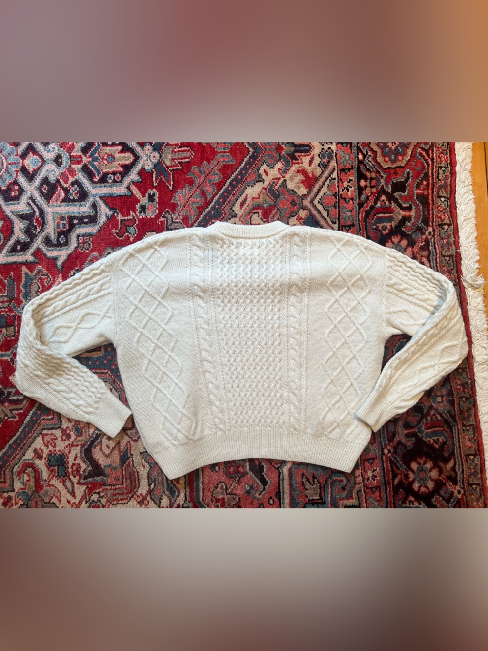 Clare V x Monoprix Fisherman Knit Charmant Sweater— Womens Large - Picture 8 of 10